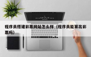 黔南程序员搭建彩票网站怎么样（程序员能算出彩票吗）